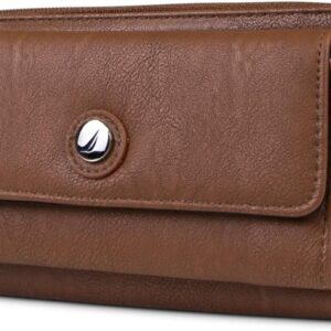 Women's RFID Wallet Clutch Zip Around Organizer (Earth)