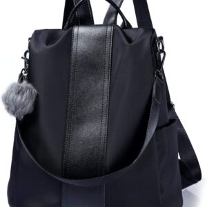 Women Backpack Purse Waterproof Nylon Anti-theft Rucksack Lightweight Shoulder Bag