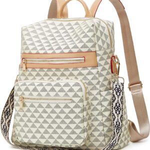 Makes Backpack Purse for Women PU Leather Travel Satchel Handbag Convertible Design Bag with Purse 2 Piece